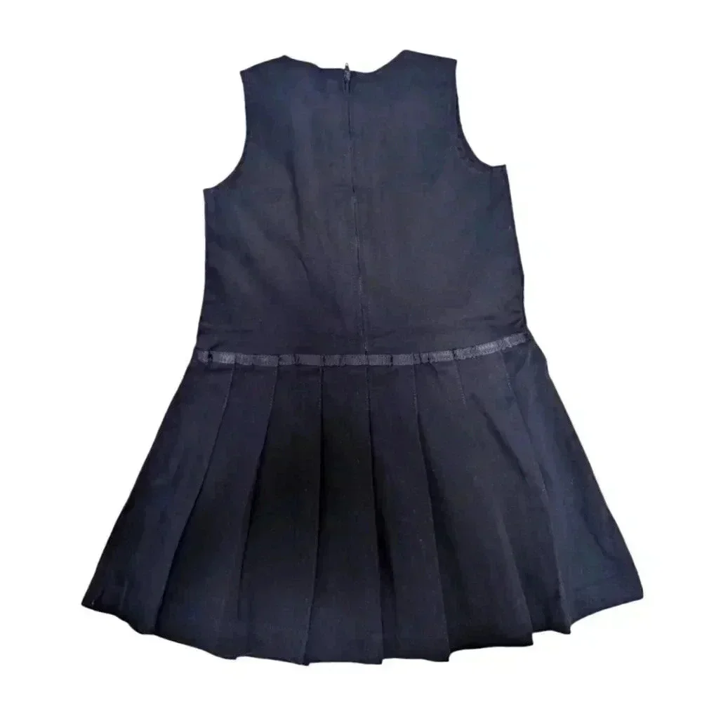 NWT Gymboree Girls' Sleeveless Twill Pleated Jumper Dress SZ 4T Navy